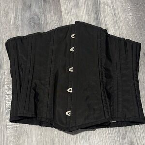 Chic Black Lace-Up Corset
